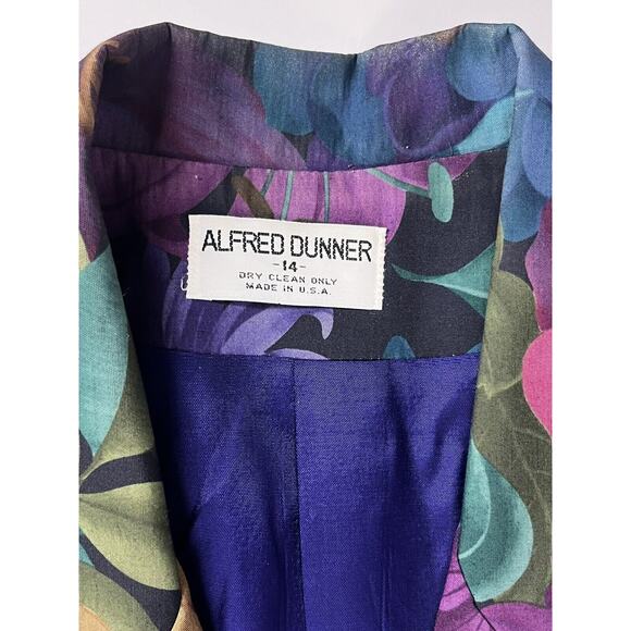 Vintage 80s Vibrant Floral Blazer Jacket Size 14 Boho Cottage Retro Chic - Picture 2 of 6